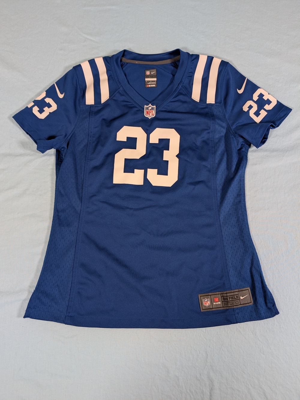 Nike Blue Football Jersey #23 with White Accents